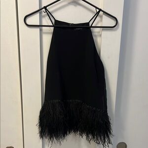 Endless Rose Black Asymmetrical Embellished Camisole